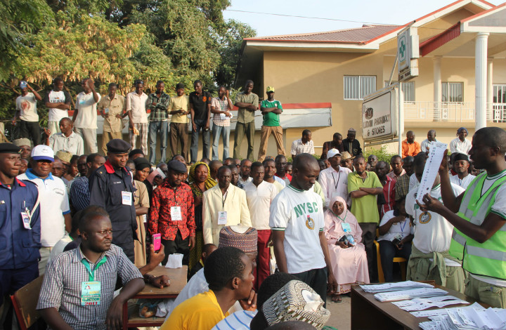 Voters at a Polling Unit at the 2011 General Election
