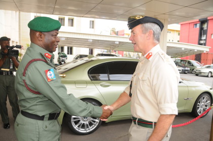 British-Chief-of-Defence-Staff-General-Sir-Nicholas-Houghton-being-welcomed-by-the-Nigerian-General-Gabriel-Olonisakin