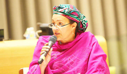 Amina Mohammed, Minister for Environment, Federal Republic of Nigeria   