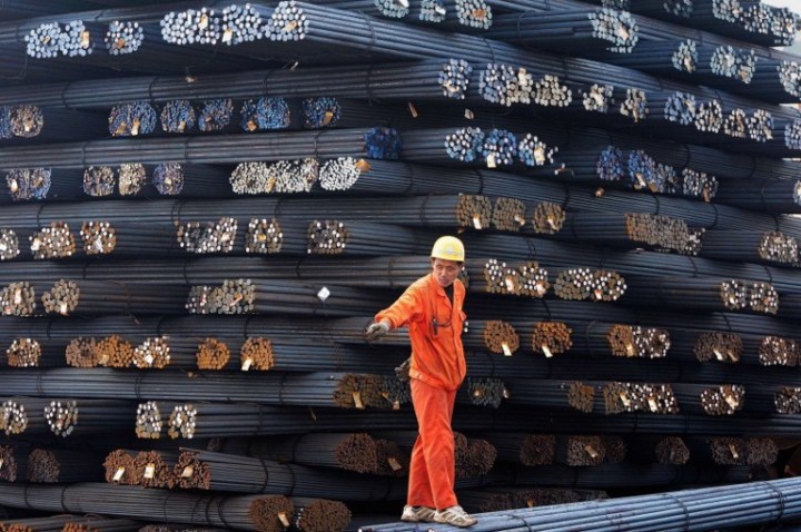 China Steel Market (Photo: AFP/RFA