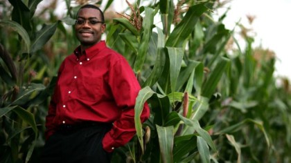Dr. Akinwumi in A Maize farm