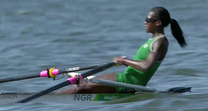 Chierika Ukogu, Coco NIgerian Rower at the Rio2016 Olympics