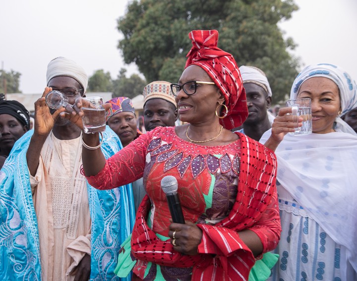 Image result for Aisha Buhari advises Nigerians on safe, clean drinking water