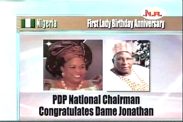 PDP Chairman Congratulates First  Lady