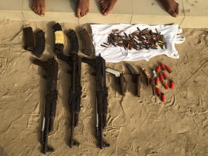 Arms Seized From The Kidnappers And Armed Robbers