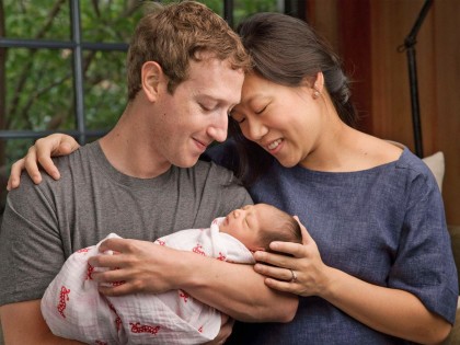 Mark Zuckerberg, Wife and Daughter Max