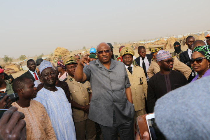 Interior Minister, Dambazua with Refugees in Cameroon