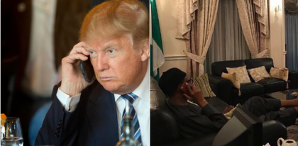 Trump-and-Buhari-on-phone Call