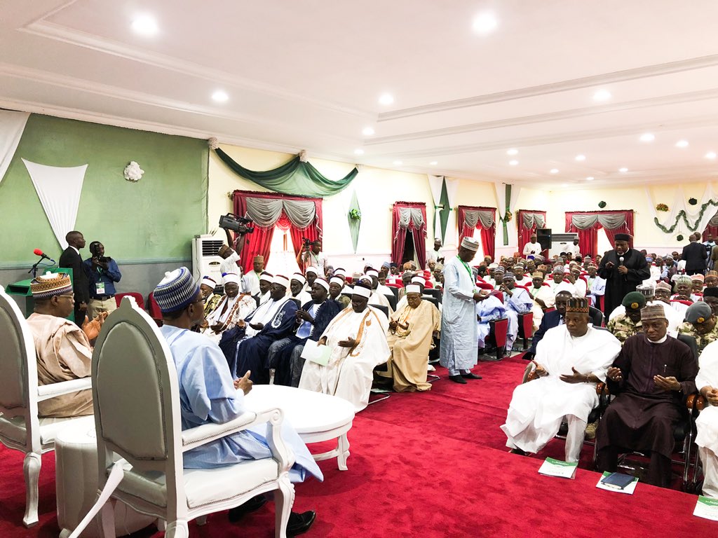 President Buhari in Dapchi Assures Residence on Kidnapped School Girls