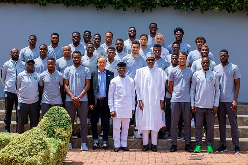 President Buhari’s Remarks When He Receives Super Eagles on Their Way to FIFA World Cup 2018 in Russia