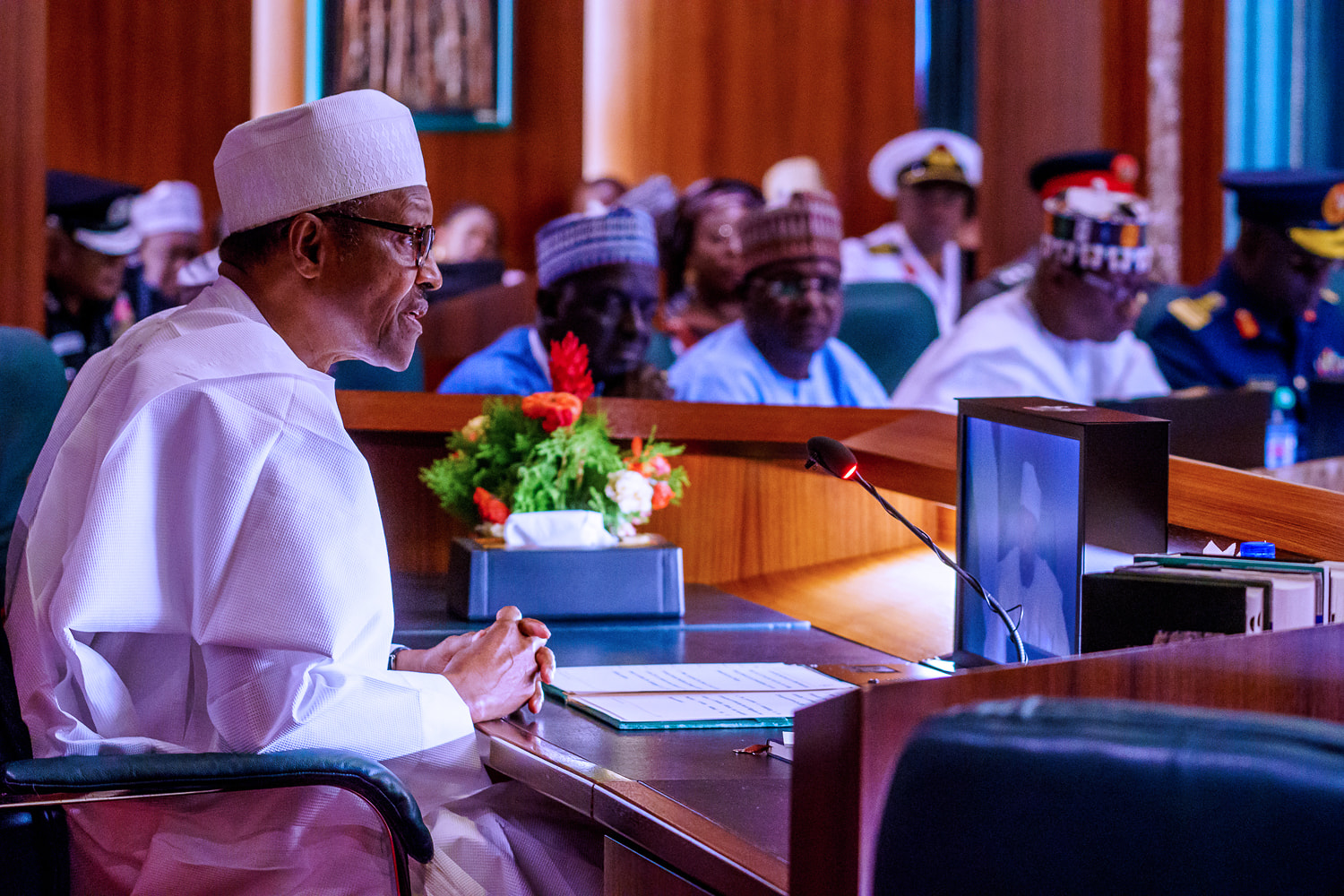 President Buhari Receives NIPSS Report, Promise Action