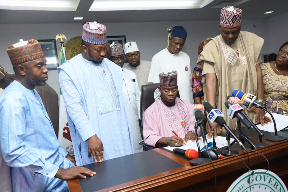 Gov. Bello signs 130B 2021 budget into law, assures of maximum implementation
