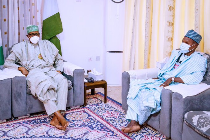 Kankara Kidnap: Governor Masari Briefs President Buhari, Says Contact Made with Kidnappers