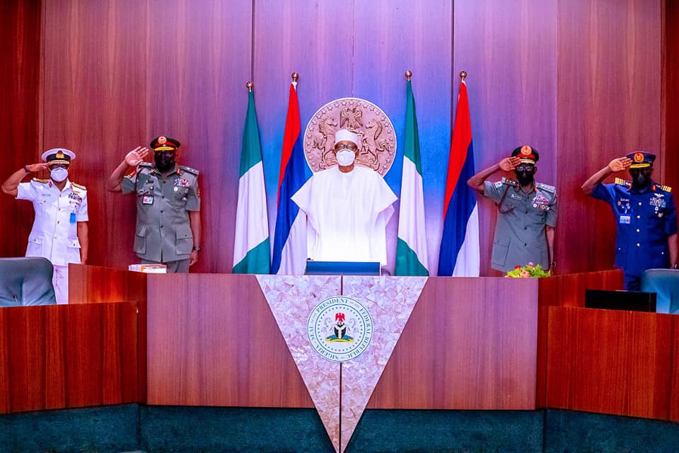 President Buhari Tasks New Service Chiefs on National Security