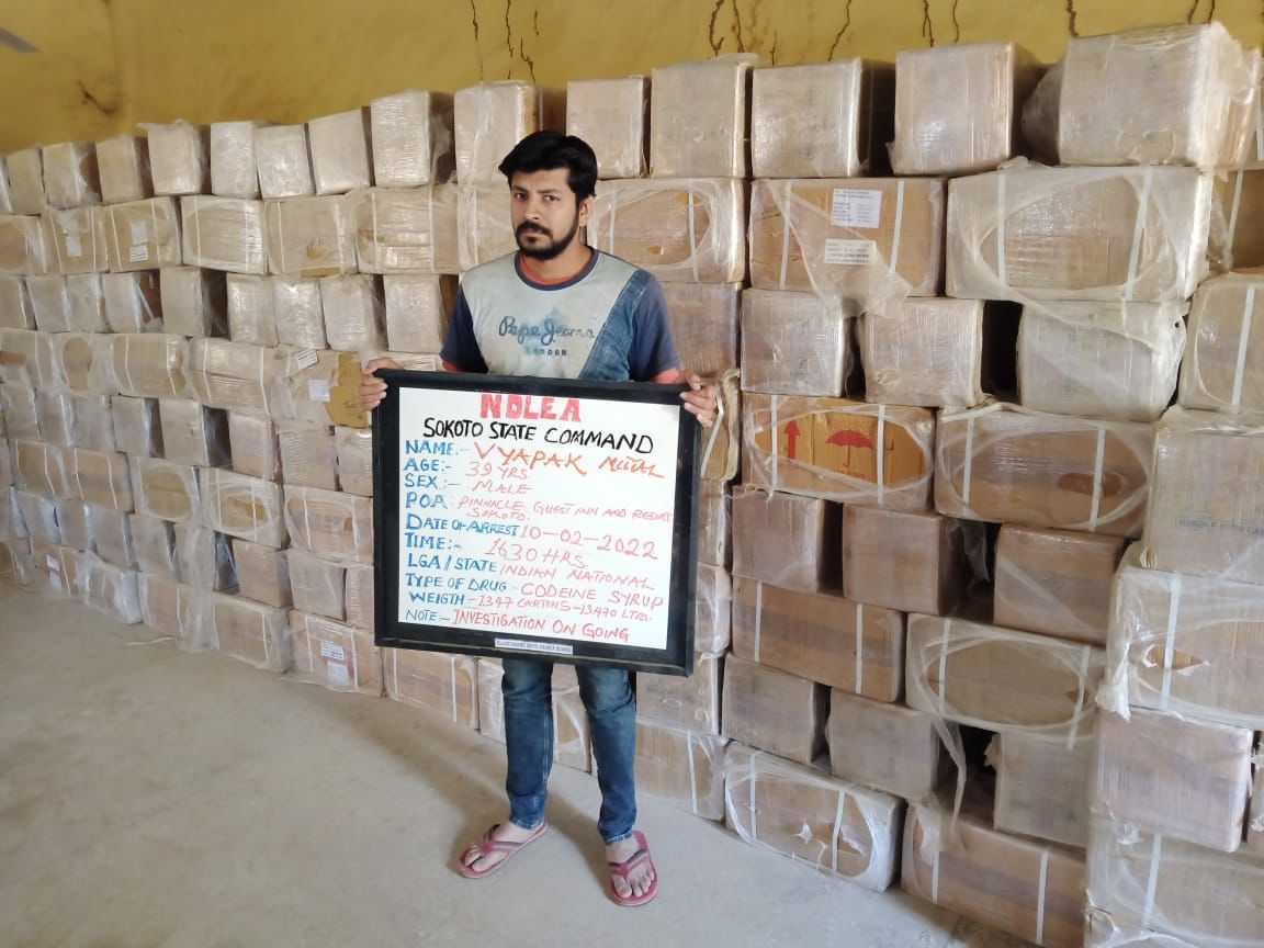 NDLEA Detains Indian Businessmen Over Smuggled Codeine Syrups